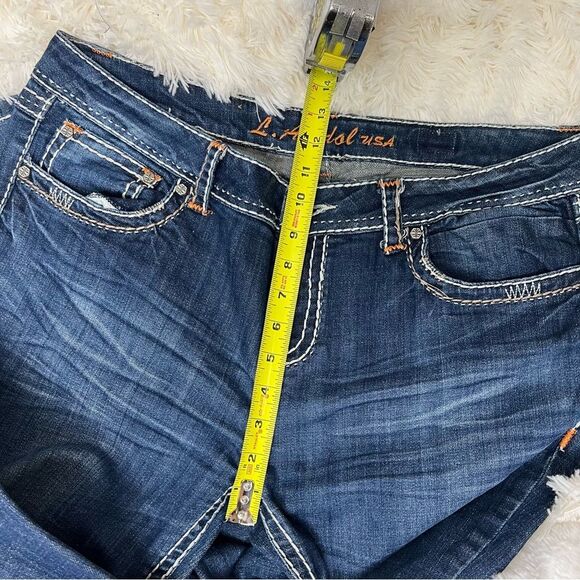 LA Idol Bootcut Dark Wash Denim Jeans Stretch - Picture 4 of 7